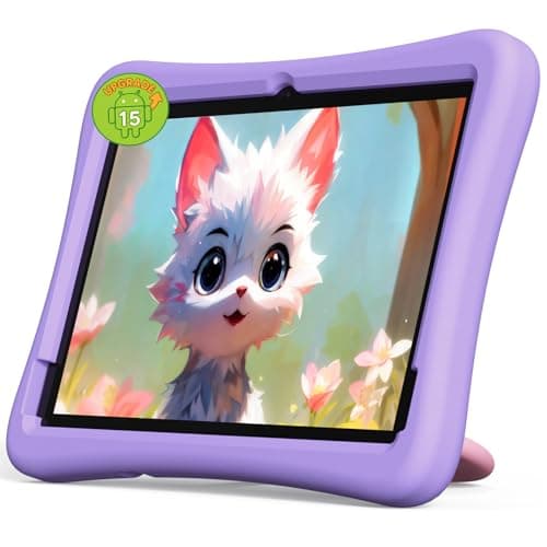 plimpton Android 15 Kids Tablet, 10 Inch Tablet for Kids with Case Included, Octa-Core, Kids Space, Parental Control, 4GB+64GB, WiFi, BT5.3, YouTube, Great Gift for Toddler
