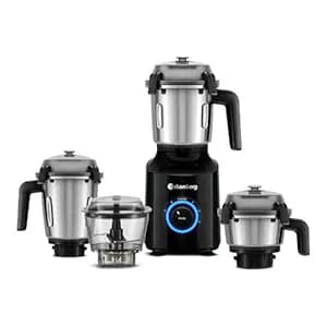 Atomberg Zenova Mixer Grinder | Unique Coarse Mode for Silbatta-like Texture | Intelligent BLDC Motor | Safety Features | 4 Jars including Chopper | Hands-Free Operation | Black