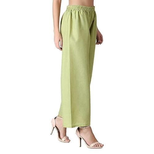 Lovely India Fashion Palazzo Reoan for Womans and Girls Dark Lime XL 2