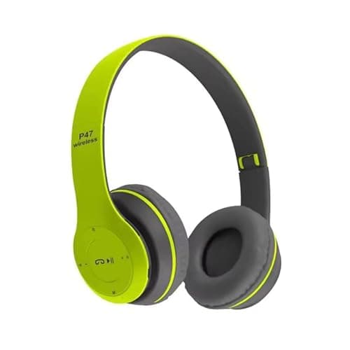 P47 Wireless Over Ear Bluetooth Headphones with Mic (Green)