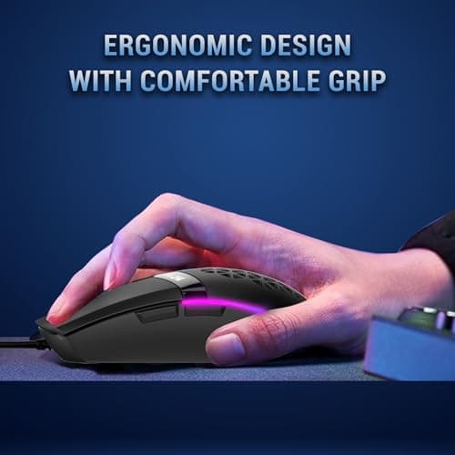 Ant Plus Ghost 10 Gaming Mouse, Wired PC Mouse with RGB Backlit and Adjustable DPI, Ergonomic Office Laptop, Computer Gamer with 7 Responsive Buttons for Windows/Mac/Linux/Chrome 5