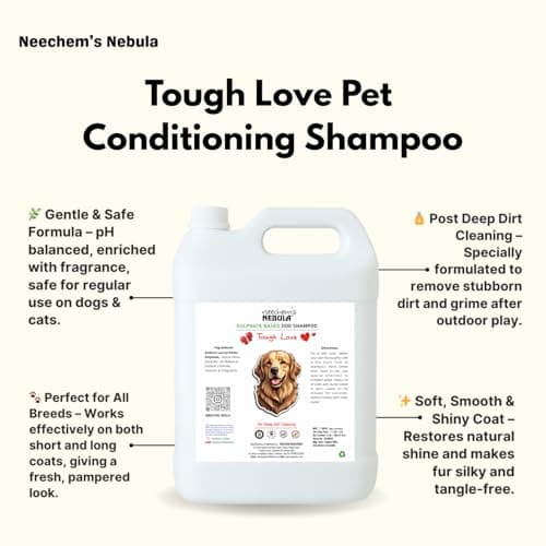 Neechem's Nebula Sulphate Based Dog Shampoo 5L | Deep Dirt Cleaning & Gentle Care for All Breeds | Free 250ml Conditioner Included 3