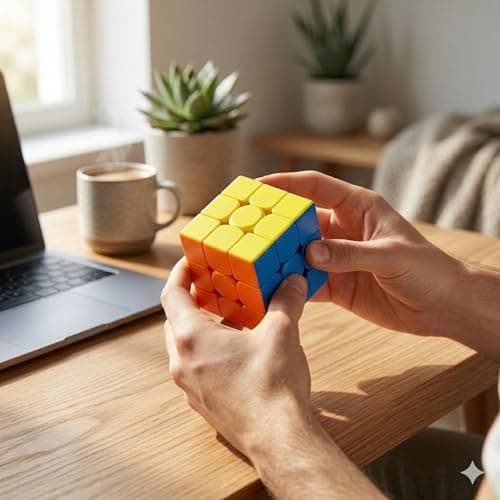 3x3 Speed Cube High Speed Puzzle Toy for Kids & Adults, Smooth Fast Magic Cube Game, Stickerless Multicolor Professional Cube, Brain Teaser Learning Toy (Pack of 1) 4