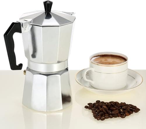 THW Aluminium Italian Espresso Coffee Maker/Filter Coffee Maker Percolator for 6 Cups of Coffee- Moka Pot, 300 ML