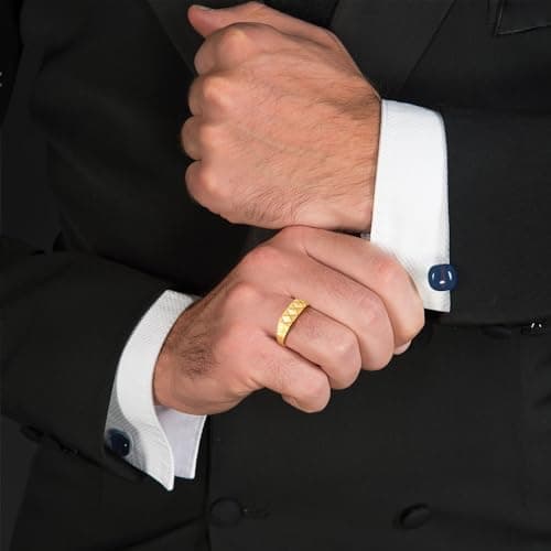 Joyalukkas 22 k (916) Rocking Macho Designer Mens Gold Ring 4