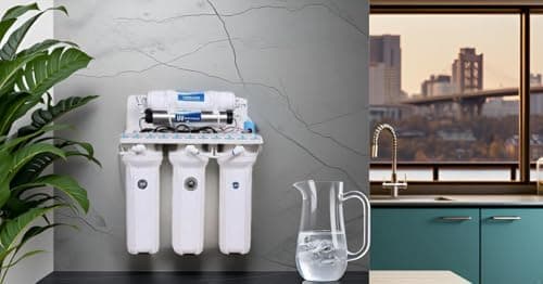 Reliant 5 Stage Water Purifier with Activated Carbon, Wall Mounted 30-35 liters per Hour (No TDS Reduction, No water wastage and No RO, White, 1 Piece 3