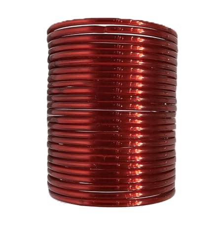 Tanush Women’s Plain Glass Bangle Set Traditional Bangles Chudi Set For Daily Wear Party And Festive Use (Pack Of 24) (Red, 2.6) 3