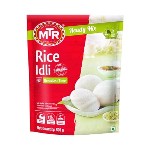 MTR Rice Idli Mix - Breakfast Mix | Quick Breakfast | Instant Ready to Cook Mix | Ready-To-Make South Indian Breakfast | 500g