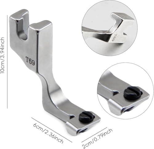 SIVANA's T69 Adjustable Invisible Zipper Foot for Sewing Machine – Heavy Duty Metal Presser Foot for Tailoring, DIY, Boutique Use – Compatible with Usha, Singer, Brother, and More 4