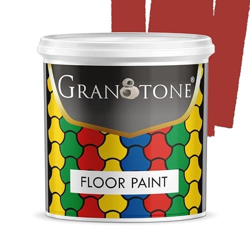 GRANOTONE Floor Paint 1 Litre Terracotta Colour Polyurethane and Acrylic Polymer Based Concrete Sealer Anti Slip Thick and Durable for Cement Floor and Tiles Made in India