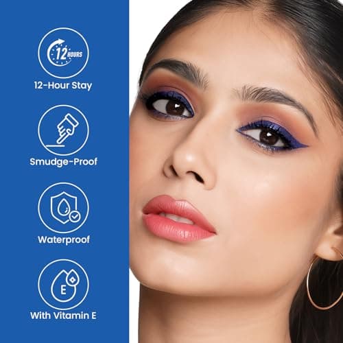 Swiss Beauty Intense Gel Kajal with Sharpener | 12-Hour Stay | Waterproof | Smudge-Proof | Creamy Texture | Highly Pigmented | Multi-Use Eye Pencil | 1.2g, Shade- Smoky 3