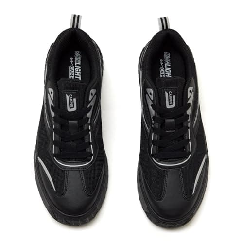 Campus Men's Static BLK/Silver Sneakers - 10UK/India 1 Pair 4