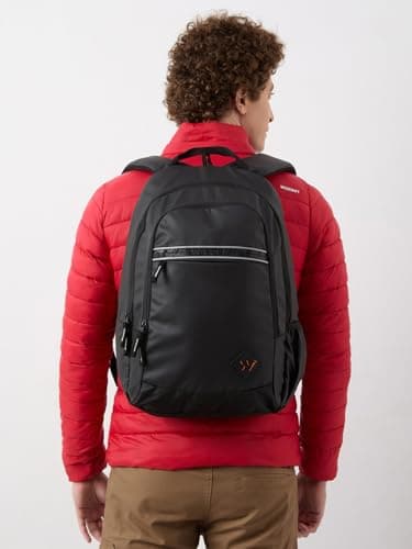Wildcraft Dark Edition 30 L Laptop Backpack for Men & Women | Fits 15.6 inch Laptop | Padded Shoulder Straps, Multi Compartments, Anti-Theft Zippers | Office & College Bag | Dark Black 4