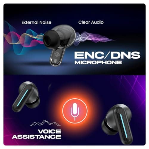 Cosmic Byte CosmoBuds X220 True Wireless Earbuds (TWS), BT 5.3, 40ms Latency GOD Mode™, Music Mode, 40Hrs, DNS, ENC, IPX5, Voice Assistant (Black) 4