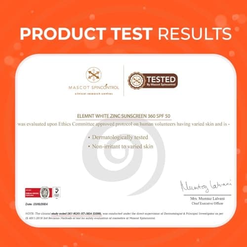 Elemnt White Zinc Sunscreen 360 Formulated For Heavy Sun Exposure, Broad Spectrum Pa+++ Sunscreen Spf 50 For Sportsmen For Unisex, Aloe Vera Scented, 100G, All 5