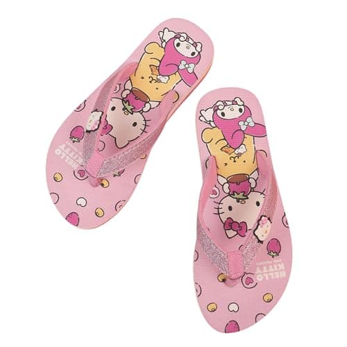 Kidsville Official Hello Kitty Printed Kids Girls Flip-Flop | Soft, Non-Slip, Indoor, Outdoor, House Slipper, Comfortable & Durable Footwear for Children
