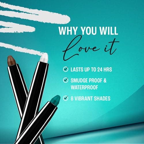 Lakmé Eyeconic Kajal, Turquoise, Water Proof, Smudge Proof, Lasts Upto 22 Hrs, 0.35 g 5