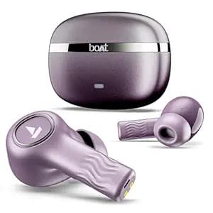 Boat Nirvana Ion ANC, Active Noise Cancellation(~32dB), 120Hrs Battery, App Support, Crystal Bionic Sound, 4Mics ENx, v5.3 Bluetooth Earbuds, TWS Ear Buds Wireless Earphones with mic (Rose Quartz)