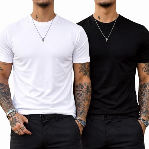 T Shirt For Man | Men T-Shirts | Tshirt For Man Solid Cotton Blend Half Sleeve Regular Men Round Neck Tshirts | T-Shirts | Stylish | Gym Wear For Workout | T-Shirt | Crew Neck | Multi-Colored 3