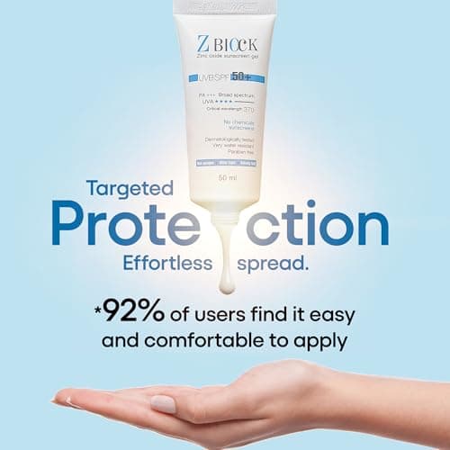 Z-Block Zinc Oxide Sunscreen Gel With Spf 50+ (50 Ml) - Pack Of 2, Sensitive 5