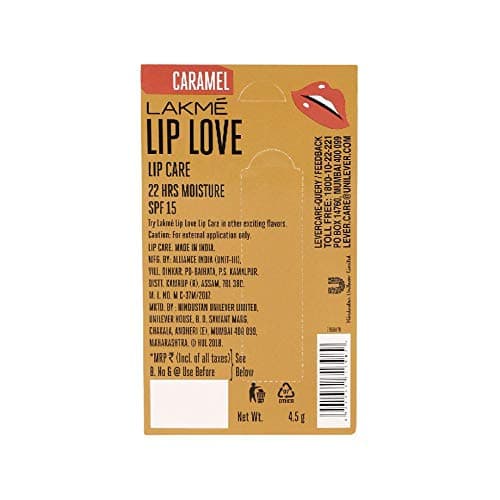LAKMÉ Lip Love Chapstick Lip Balm, Caramel, 4.5g & Lip Love Chapstick Lip Balm, Apricot, 4.5g 4