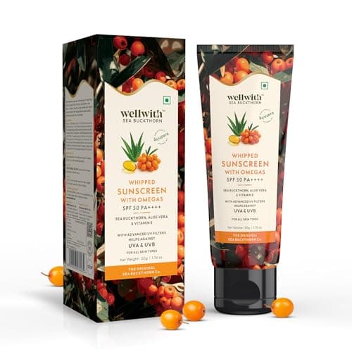 Wellwith by Ayuzera Sun Screen SPF 50, PA+++, Protection against UVA and UVB Rays, Oil free, Water Resistant (50ml, Pack of 1)