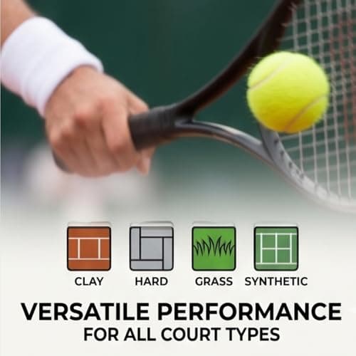 Cosco Leather All Court Tennis Ball, Pack of 3, Yellow Light 5