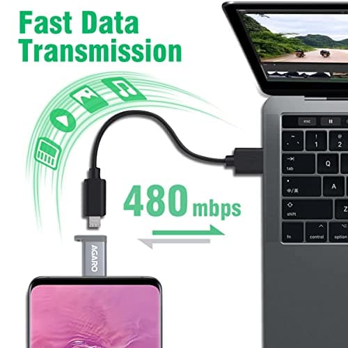 AGARO Micro USB to Type-C OTG Adapter - (Metallic Grey) 2