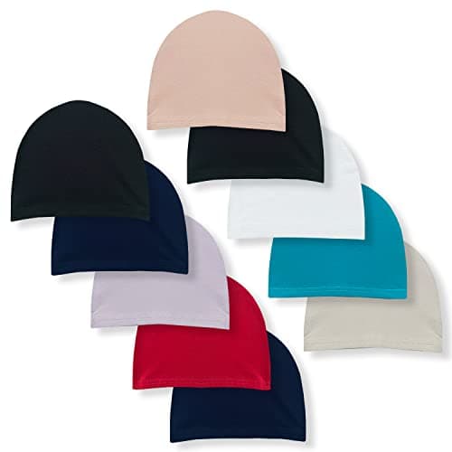 YUV Unisex 95% Cotton 5% Elastane Multicolor Skull Cap (Pack of 10)