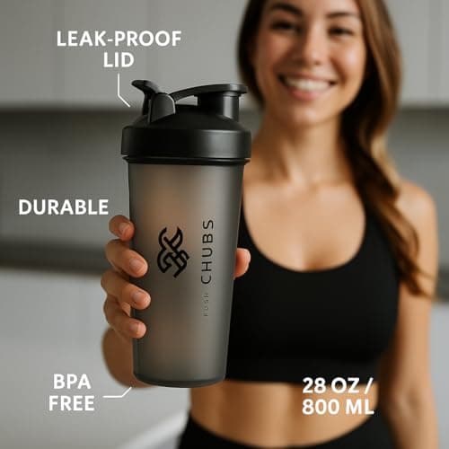 CHUBS Fitness Series PUSH YOUR LIMITS Typhoon Shaker/Bottle/Gym shaker/gym bottle/supplement bottle With Mixer Ball (700ML). (Smoke Black) for men and women 3