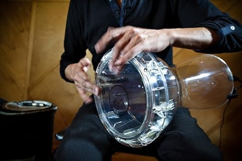 Wambooka DAR Touring Series Diamond Wet & Dry Darbuka | 8.75" Head & Unbreakable PC Body | Lightweight Drum for Deep Bass & Crisp Highs | Includes Padded Bag, Allen Key & Learning Course | Clear 4