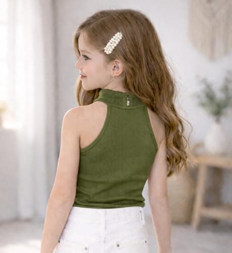Ninas Baby Girls Solid Cotton Blend Dress Style T Shirt Top (4-5 Years, Green) 2