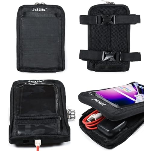 JETLIFE Mobile Holder/Pouch/Mount for All Types of Scooter Scooty Activa Jupiter EV etc | Standard X1 Model (Black) 2