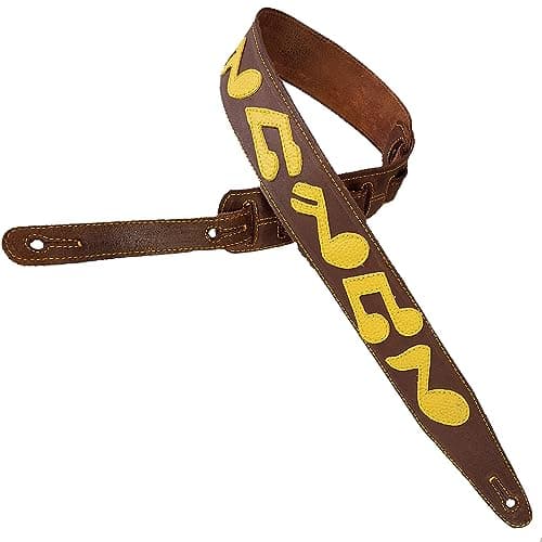 antigo Leather Guitar Strap | Leather Guitar Belt | for Acoustic/Electric/Bass/Folk/Mandolin 2 Inch Wide HAND MADE | Antique Look Finish | Size Adjustable | ANTIQUE BROWN G-003 2