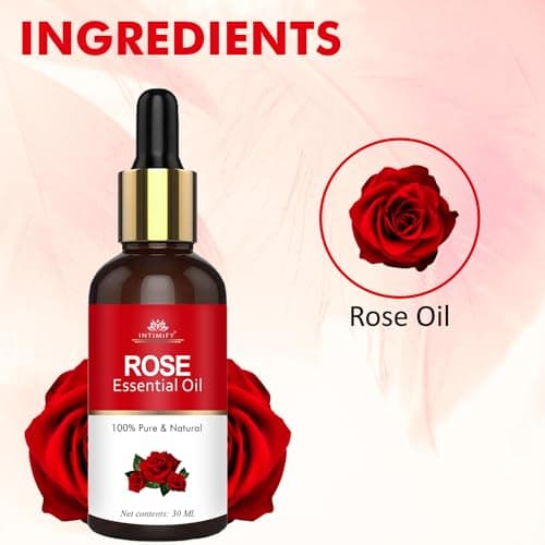 INTIMIFY Rose Essential Oil, For Face, Skin, Hair Growth, Diffuser, Soap Making 30 ml 5