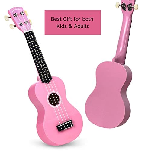 POMAIKAI Soprano Ukulele for Beginners, 21 Inch Kids Ukulele with Gig Bag (Pink) 3