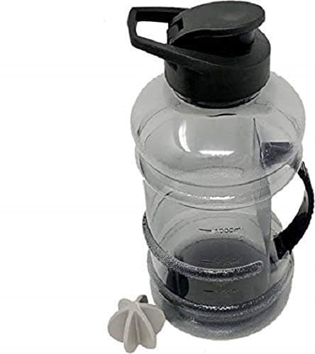 DOVEAZ® Sports Water Bottle for Gym, Protein Shaker Bottle, Gallon Water Bottle (1.5 LTR) with Mixer Ball and Strainer (BPA-Free, Unbreakable, Freezer Safe) - Black, Plastic ,1 Piece 4