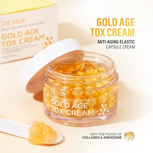 DEDOX - SKIN CARE Gold Age Tox Anti Aging Face Cream with Retinol, Collagen, Hyaluronic Acid 50g 2