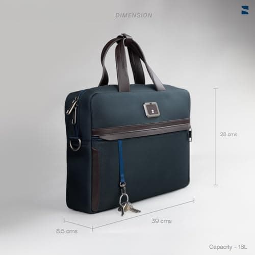 scarters Downtown Messenger | Premium 15" Laptop Bag for Men | Travel Laptop Bag with Organisation | Office Bag for Men (Navy Blue) 3