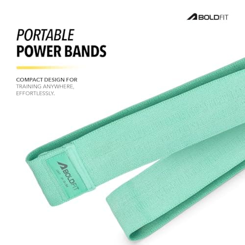 Boldfit Resistance Bands for Workout Fabric Loop Band for Exercise Hip Band for Hips, Legs, Stretching, Toning Workout Mini Loop Booty Bands for Glutes, Squats Exercise for Home & Gym Green (6-11 Kg) 5