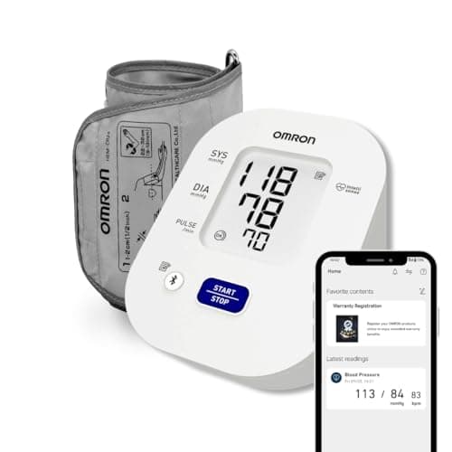 Omron HEM 7140T1 Bluetooth Digital Blood Pressure Monitor with Cuff Wrapping Guide, Hypertension Indicator & Intellisense Technology For Most Accurate Measurement