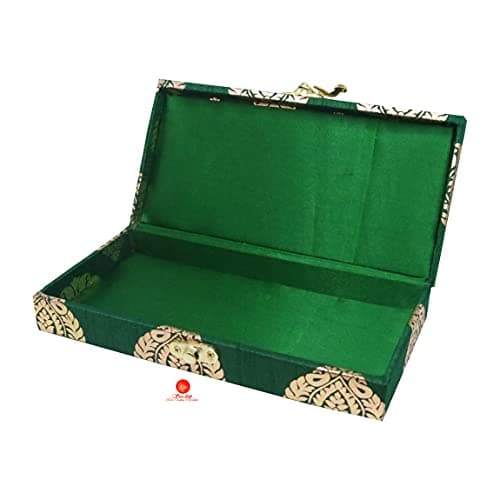 SAUDEEP INDIA Decorative Cash Box, Shagun, Gift, Jewellery, Money Envelop Wedding Gift, Set of 5, Wood;Fabric 4