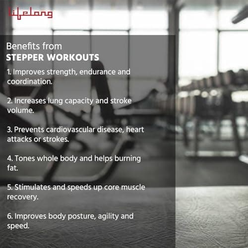 Lifelong Polypropylene Exercise Fitness Stepper for Exercise Aerobics Stepper | Max Weight 200kg (Black & Grey) 5