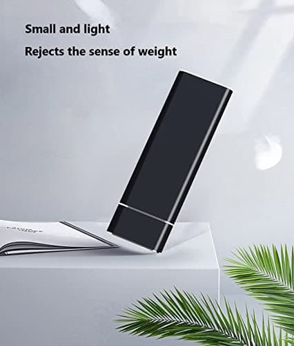 ELBME External Hard Drive Portable SSD External Hard Drive,Solid State Data USB 3.0 Type-C Support for Computer Backup Drive Windows XP PC Laptop and Mac Data Storage Transfer Black 1TB 5
