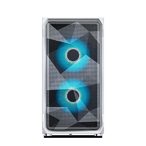 Ant Esports 100 Air Mini M-ATX Computer Case/Gaming Cabinet - White | Support M-ATX, ITX, | Pre-Installed 2 Rainbow Fans at Front 2