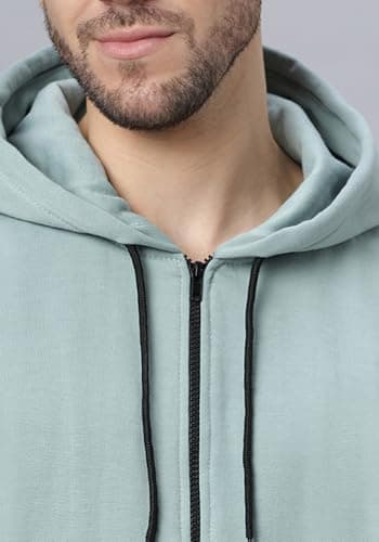 Wear Your Opinion Men's Zipper Hoodie Sweatshirt Jacket for Winter Wear (Mint, XL) 4
