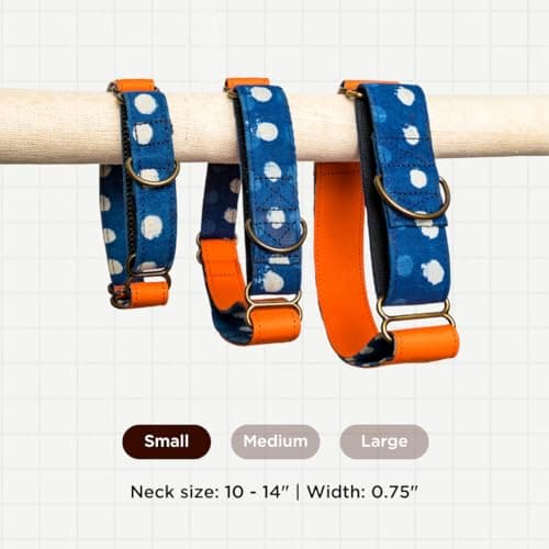 PetWale Orange Fabric Dog Martingale Collar | Comfy & Secure Fit | No Neck Strains | Easy to Use & Durable | Stylish Design | Dog Accessory | Size S 4