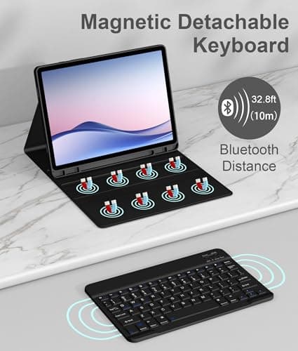 Ocricll Case with Keyboard for Samsung Galaxy Tab A9 Plus / A9+ (Black) 3