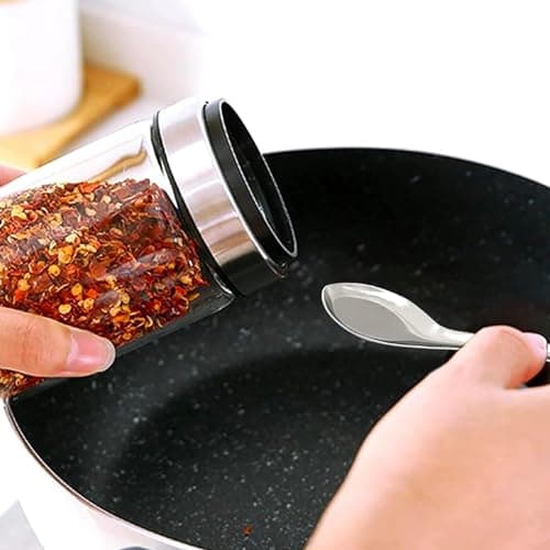 ScentRose Stainless Steel Masala Spoons Set of 12 | 3.5-Inch Mini Spoons for Tea, Sugar & Spices | Small Spoon for Masala Dabba & Kitchen Containers | Silver | Made in India 3