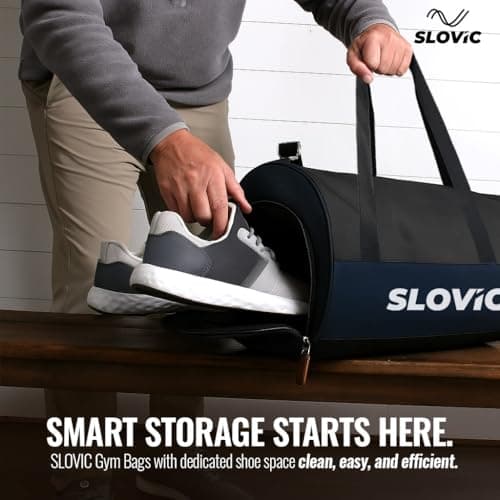 Slovic Gym Bag for Men | Bag for Traveling & Sports | Unisex Duffel Bag for Gym with Separate Shoe Compartment & Adjustable Straps | 20 LTR Travel Bag 4